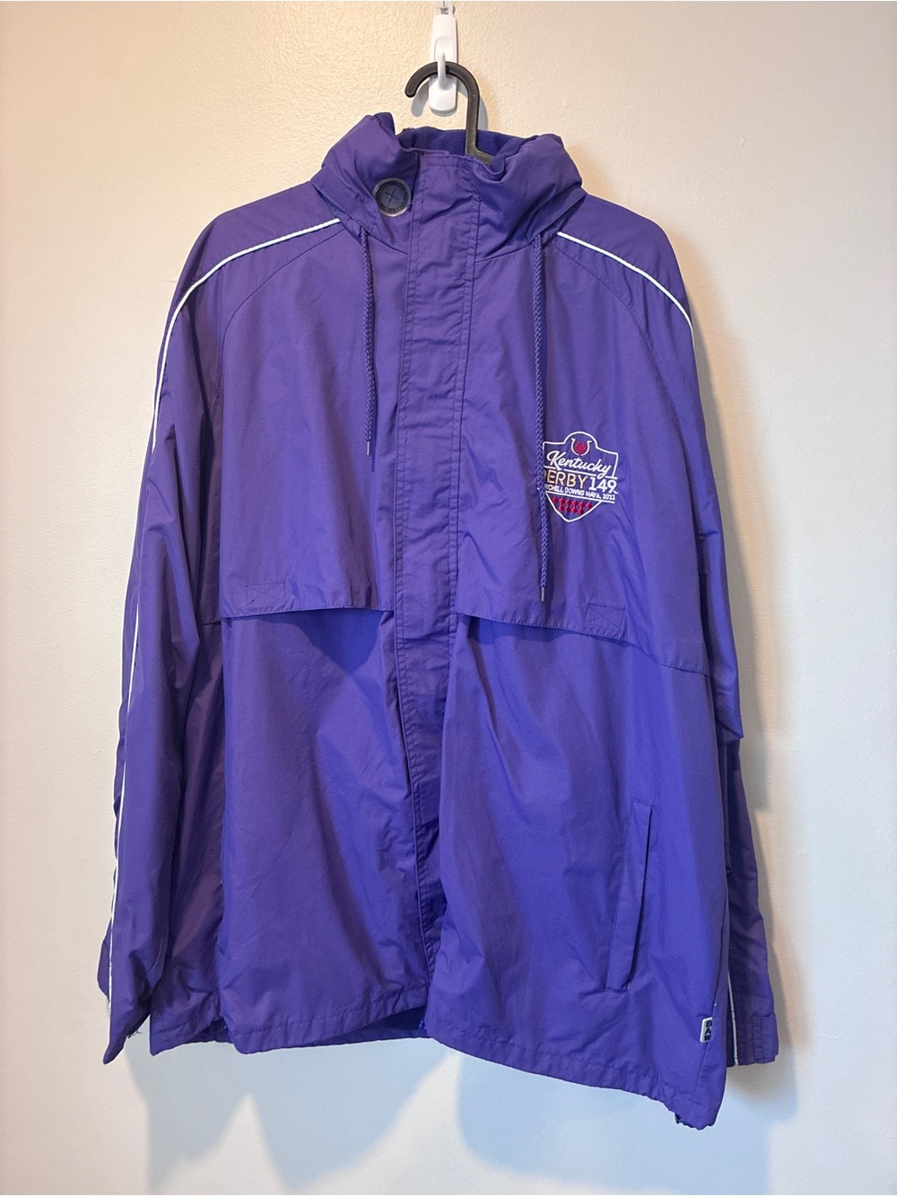 Kentucky Derby Purple Men's Windbreaker Jacket